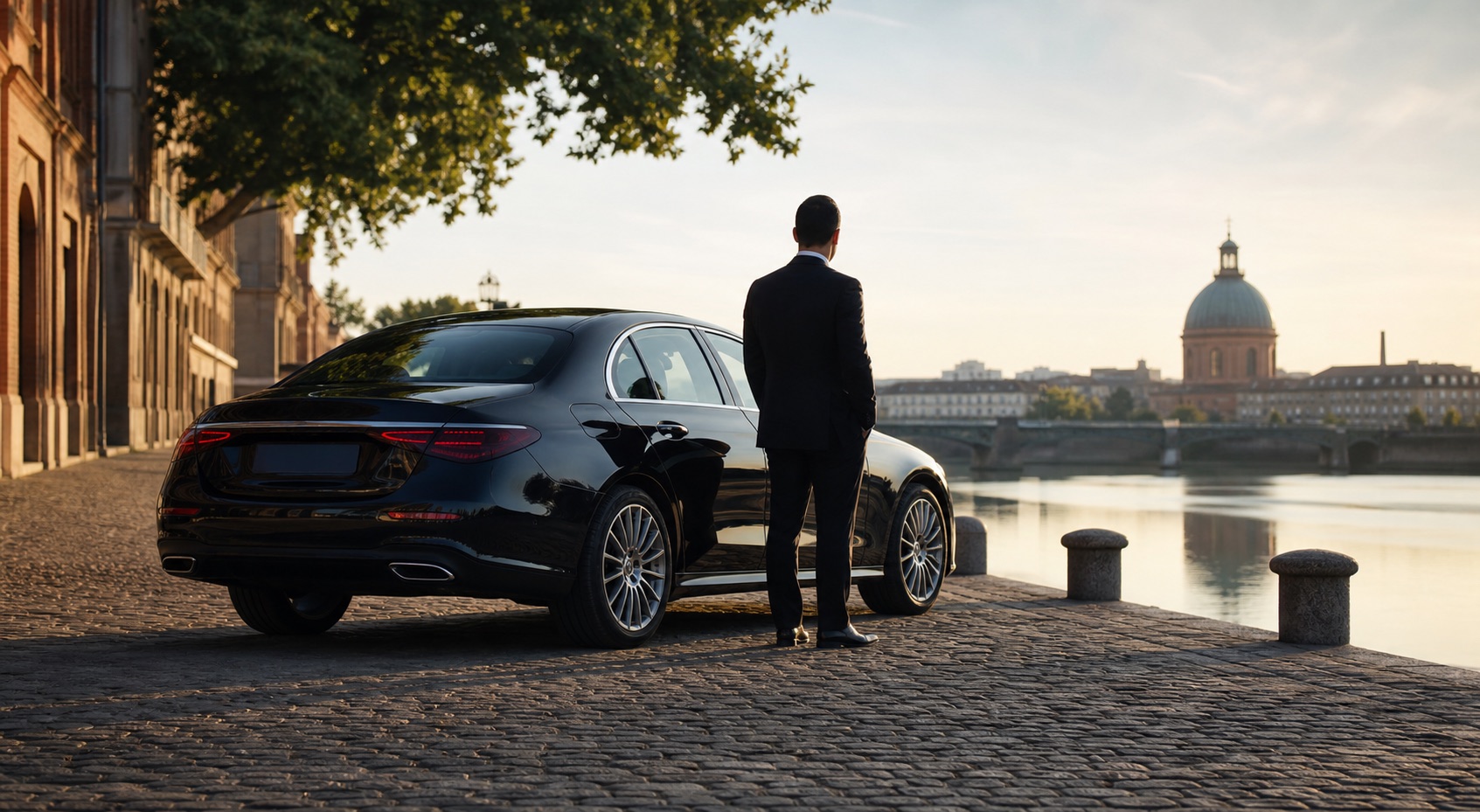 DRIVINE chauffeur with premium sedan in Toulouse
